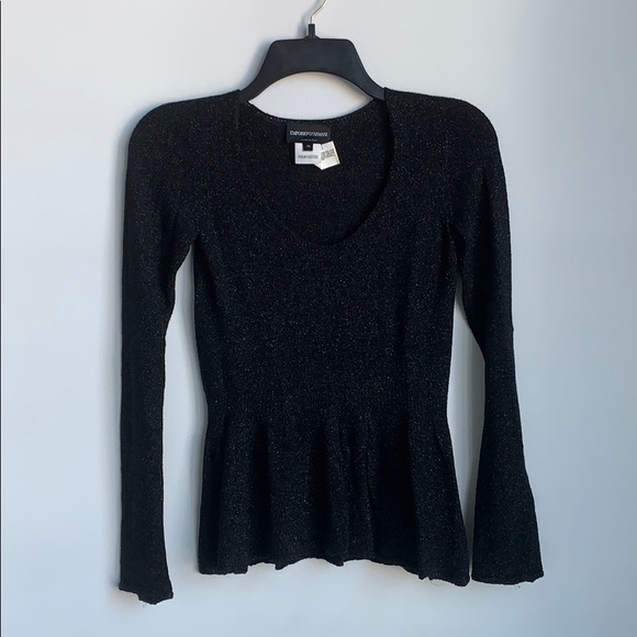 Emporio Armani Holiday Peplum Top - Picture 1 of 5